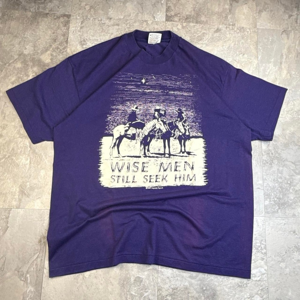 Vintage 1992 jesus graphic T shirt "wise men still seek him" size xl